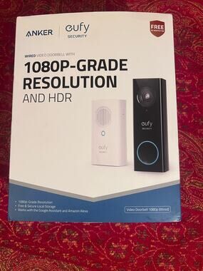 Eufy Ankor 1080P Grade Resolution and HDR  Video Door bell - wired
